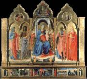 Fra Angelico Virgin and child Enthroned with Four Saints oil painting on canvas